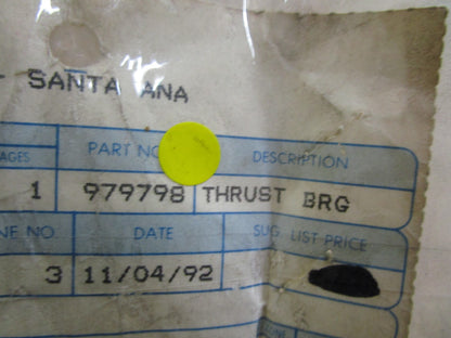 *NEW OEM* 0810 OMC Johnson Evinrude Thrust Bearing 979798 0979798