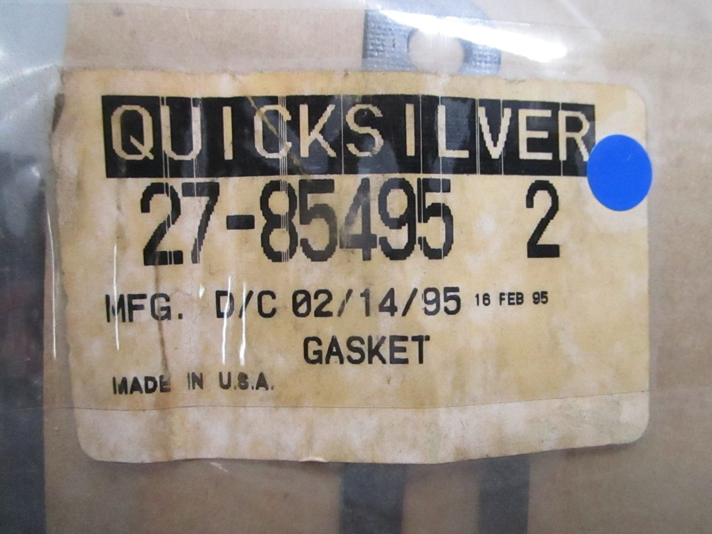 *NEW OEM* (LOT OF 2) 0810 Mercury Quicksilver Gasket 27-85495 2