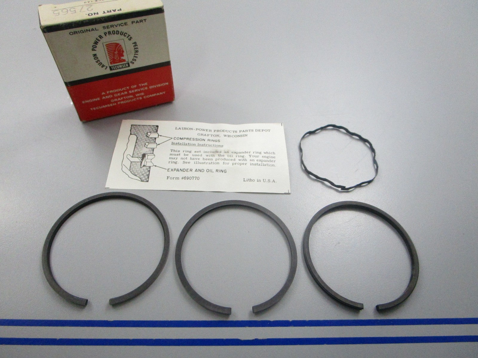NEW OEM 27565 Tecumseh Piston Ring Set 0810