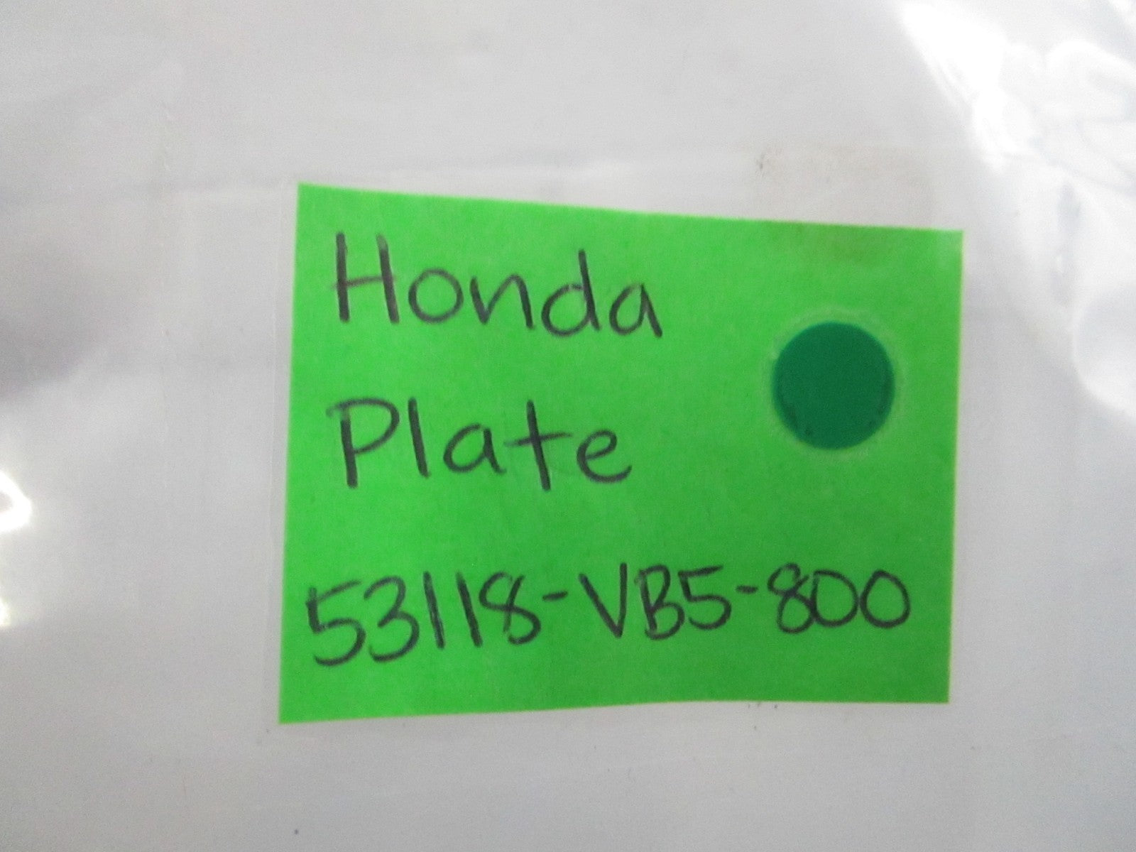 NEW OEM 53118-VB5-800 Honda Plate 0810