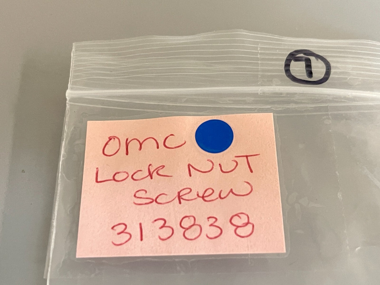 *NEW OEM* 0810 OMC Johnson Evinrude Lock Nut Screw 313838 0313838