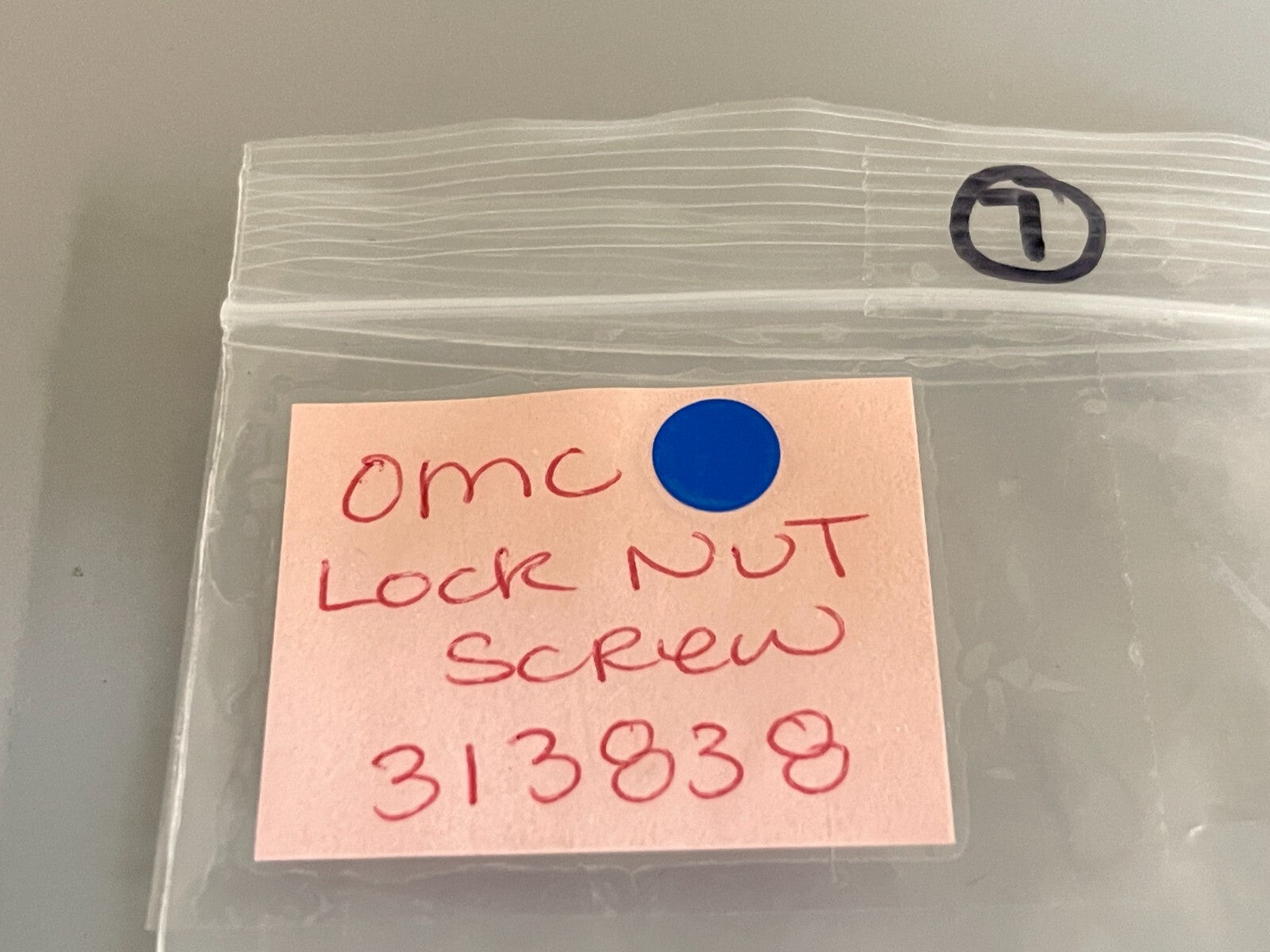 *NEW OEM* 0810 OMC Johnson Evinrude Lock Nut Screw 313838 0313838