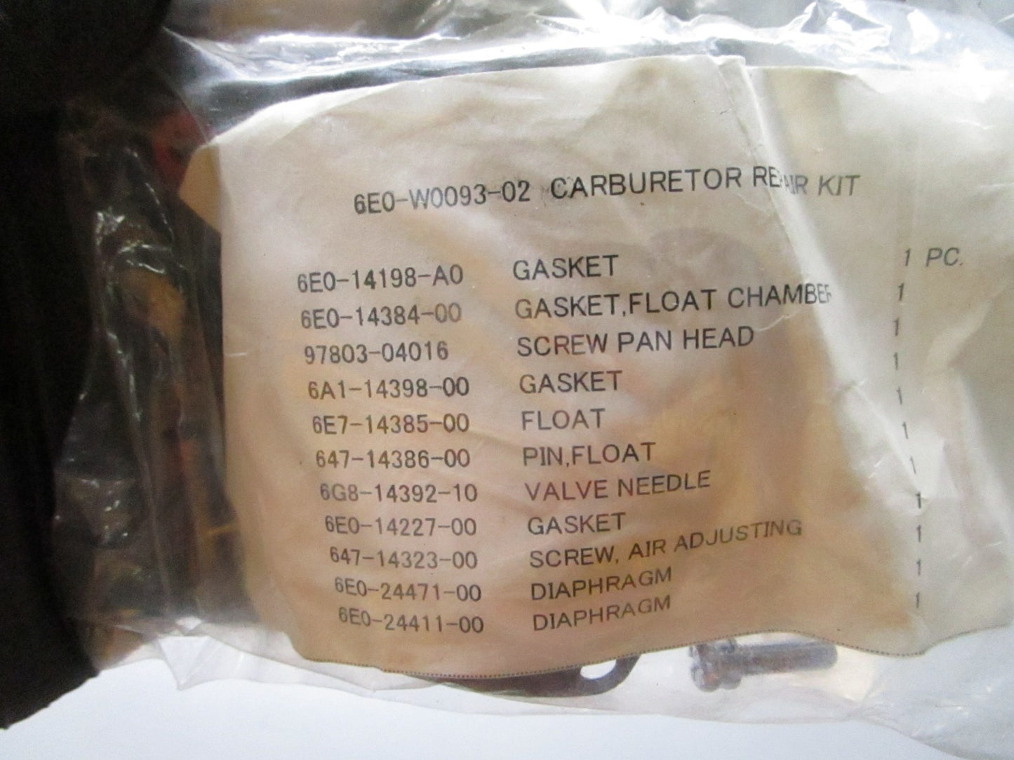 *NEW OEM* 0810 Mercury Quicksilver Carburetor Repair Kit 14184T