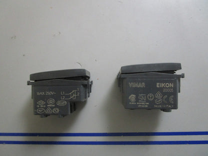 *NEW OEM* (LOT OF 2) 0810 Vimar EIKON 1P NO 10A Switch 20008
