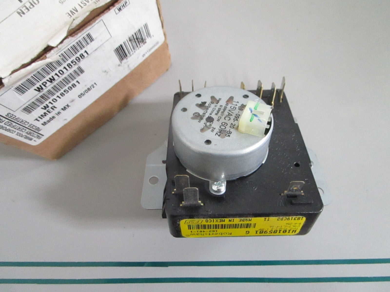 NEW OEM W10185981 Whirlpool Dryer Timer 0820