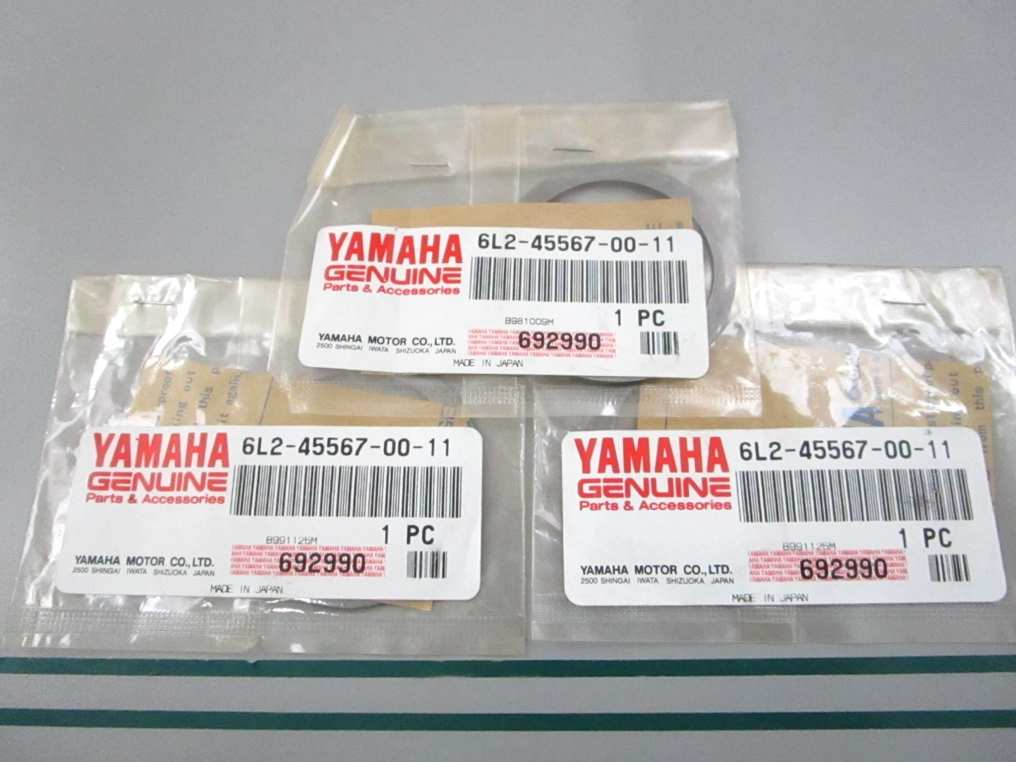 NEW OEM (LOT OF 3) 6L2-45567-00-11 Yamaha Shim 0810