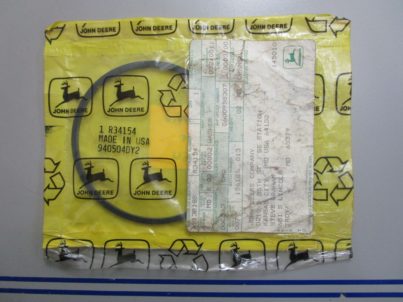 *NEW* 0770 John Deere Washer R34154