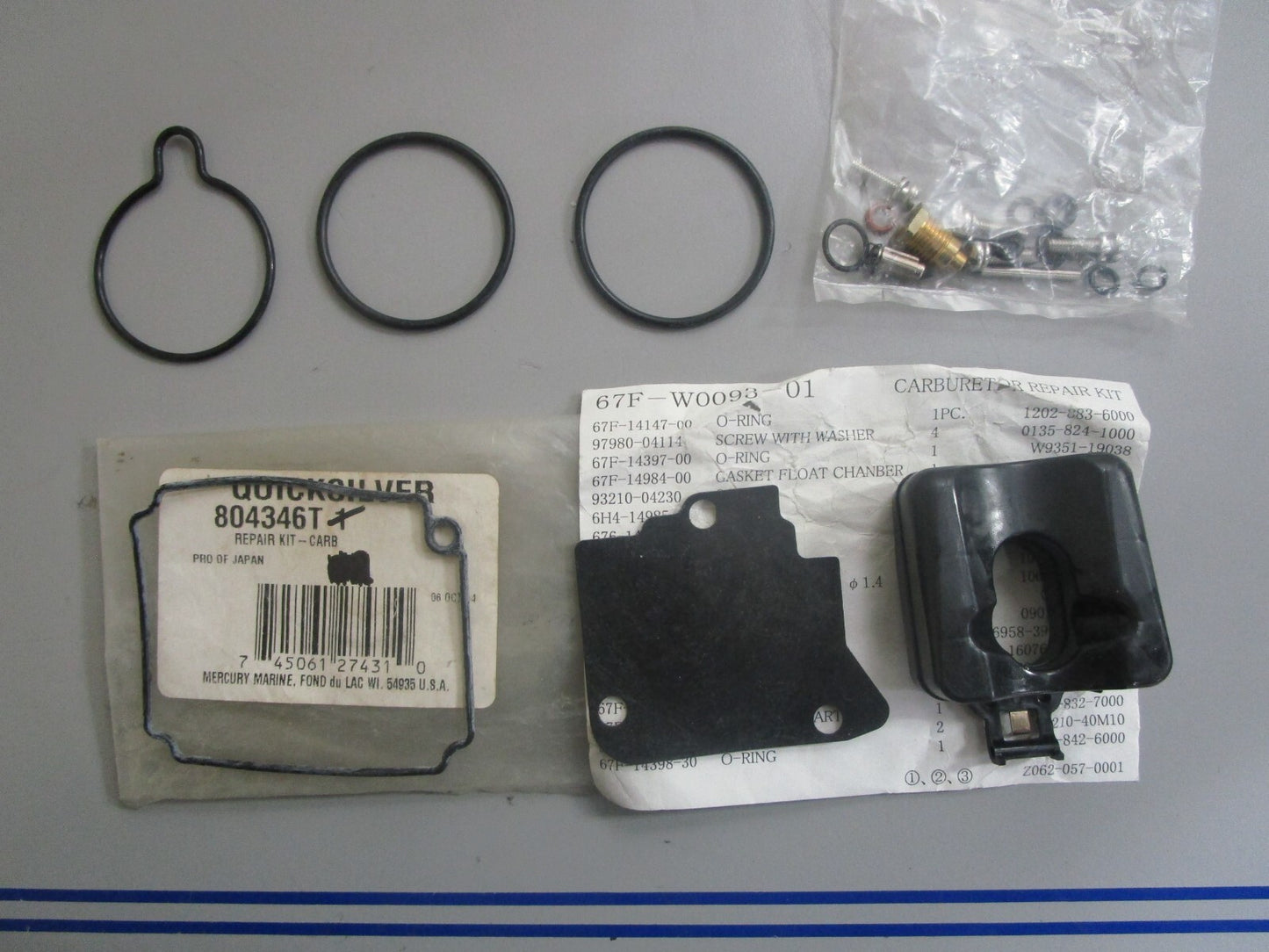 *NEW OEM* 0820 Mercury Quicksilver Carburetor Repair Kit 804346T1