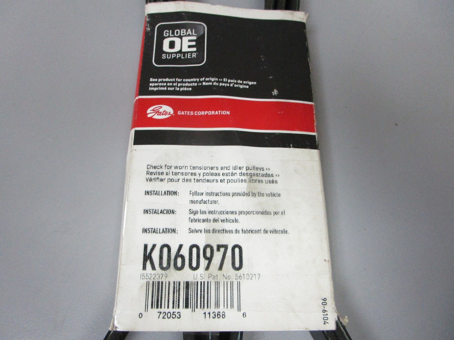 NEW K060970 Gates Micro-V 13/16" x 97 ⅝" Serpentine Belt 0720