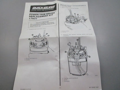 NEW OEM 17631A1 Mercury Quicksilver Brush Set 0810