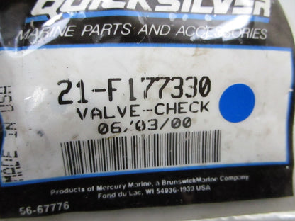 *NEW OEM* 0810 Mercury Quicksilver Check Valve 21-F177330