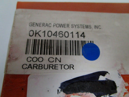 NEW OEM 0K10460114 Generac Carburetor 0720