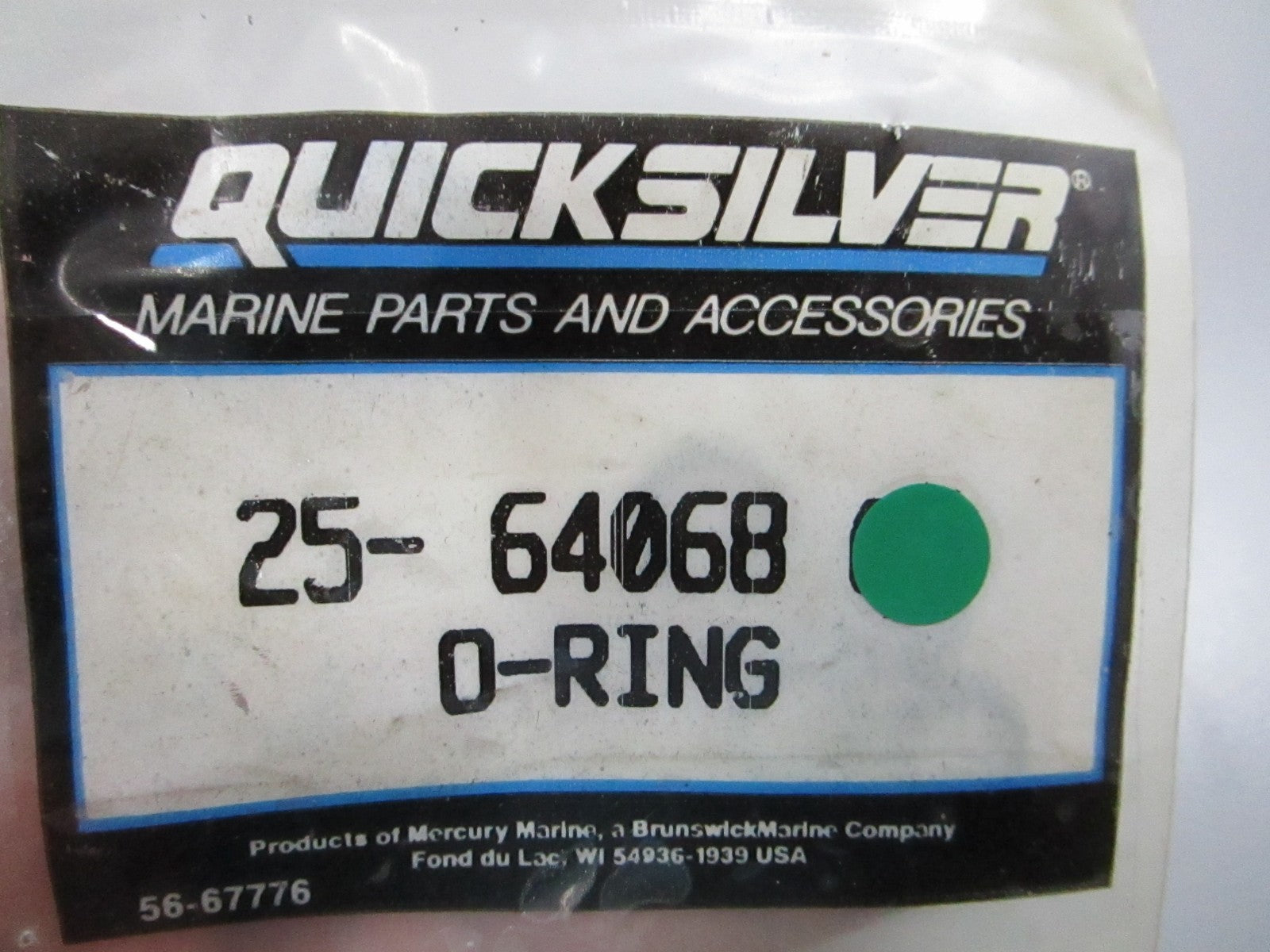 NEW OEM (LOT OF 5) 25-64068 Mercury Quicksilver O-Ring 0810