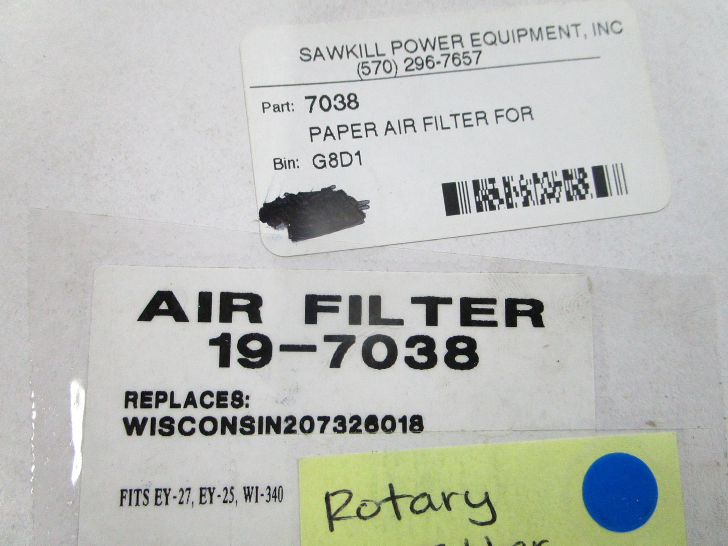 NEW 19-7038 Replaces: 207-32606-18 Rotary Air Filter 0810