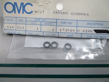 NEW OEM (LOT OF 3) 173589 0173589 OMC Johnson Evinrude O-Ring 0810