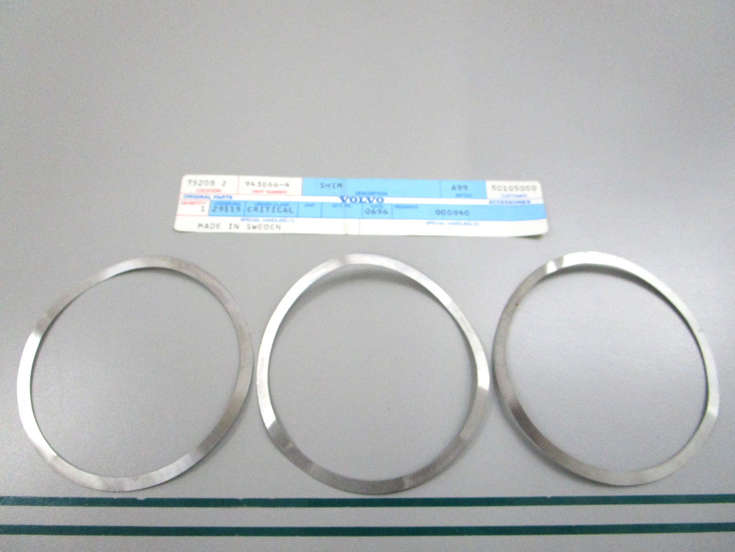 NEW OEM (LOT OF 3) 943866-4 Volvo Penta Shim 0810