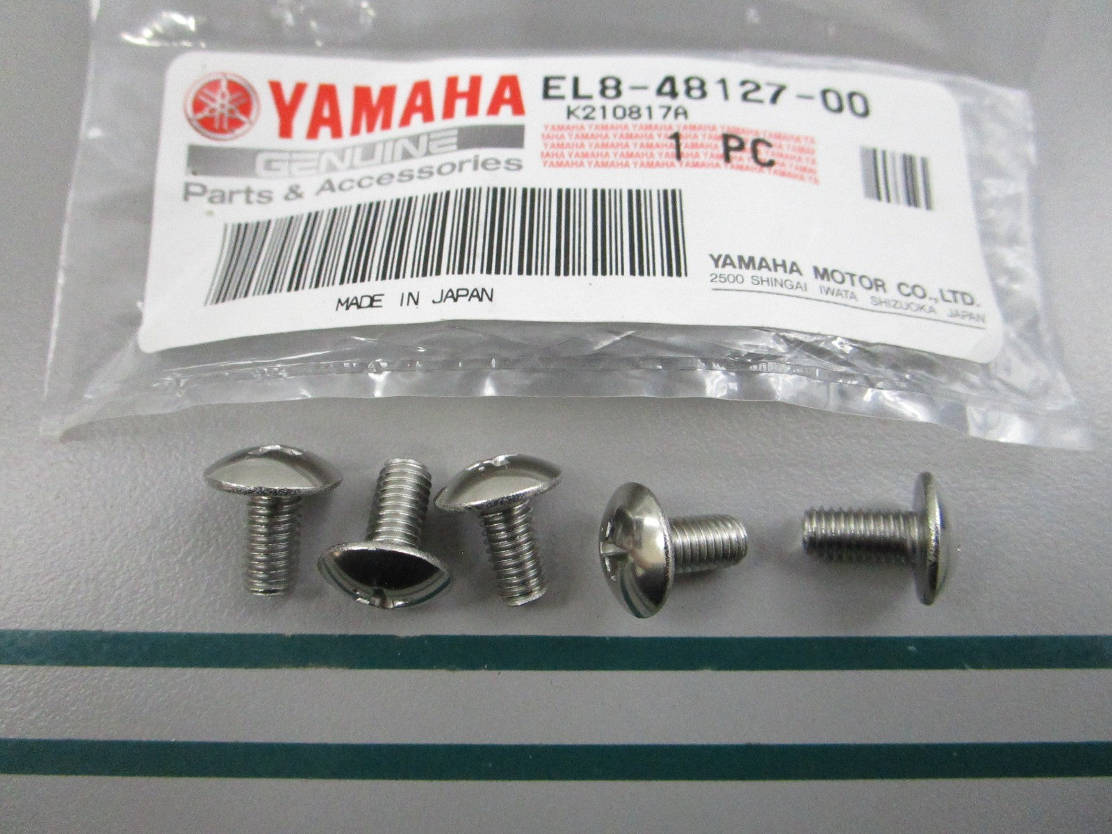 NEW OEM (LOT OF 5) EL8-48127-00-00 Yamaha Screw 0810