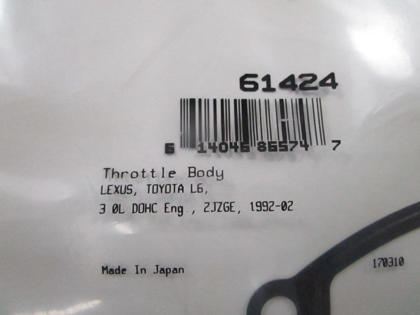 *NEW* 0810 Fel-Pro Throttle Body Gasket 61424