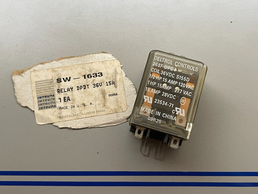 *NEW OEM* 0720 Intrupa Forklift 36V 15A DPDT Relay SW-1633