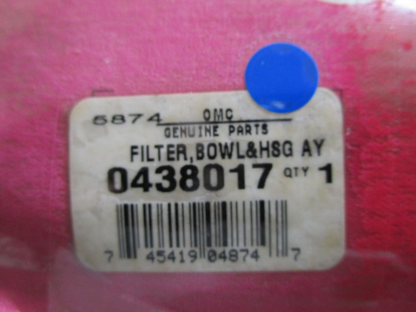*NEW OEM* 0810 OMC Johnson Evinrude Bowl & Housing Ay Filter 438017 0438017