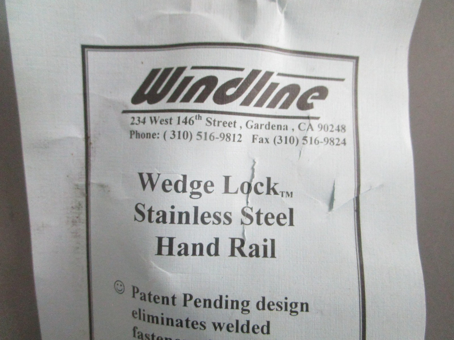 NEW OEM Windline H-100A H100A Wedge Lock Stainless Steel Hand Rail 0820