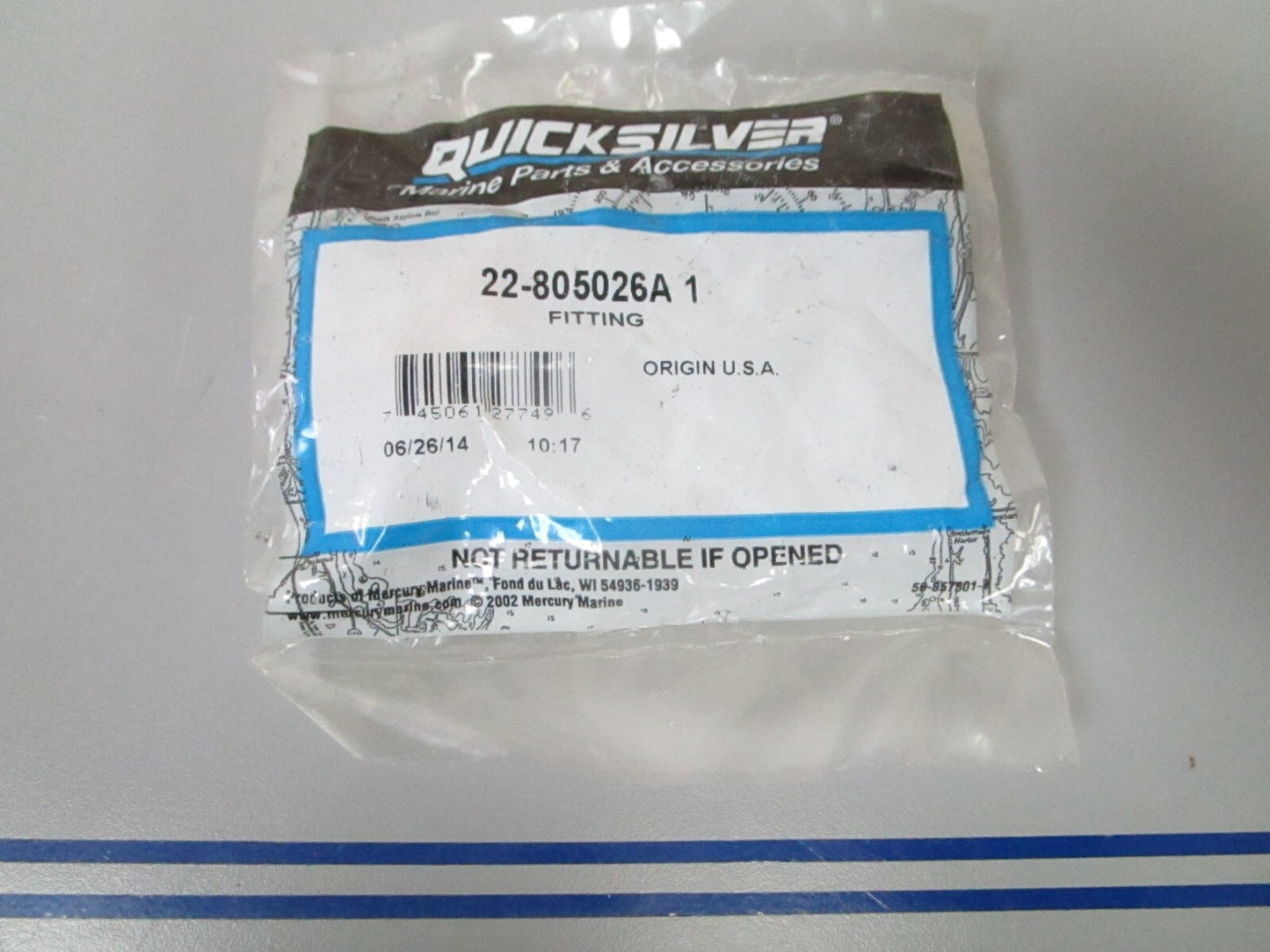 *NEW OEM* 0810 Mercury Quicksilver Fitting 22-805026A1