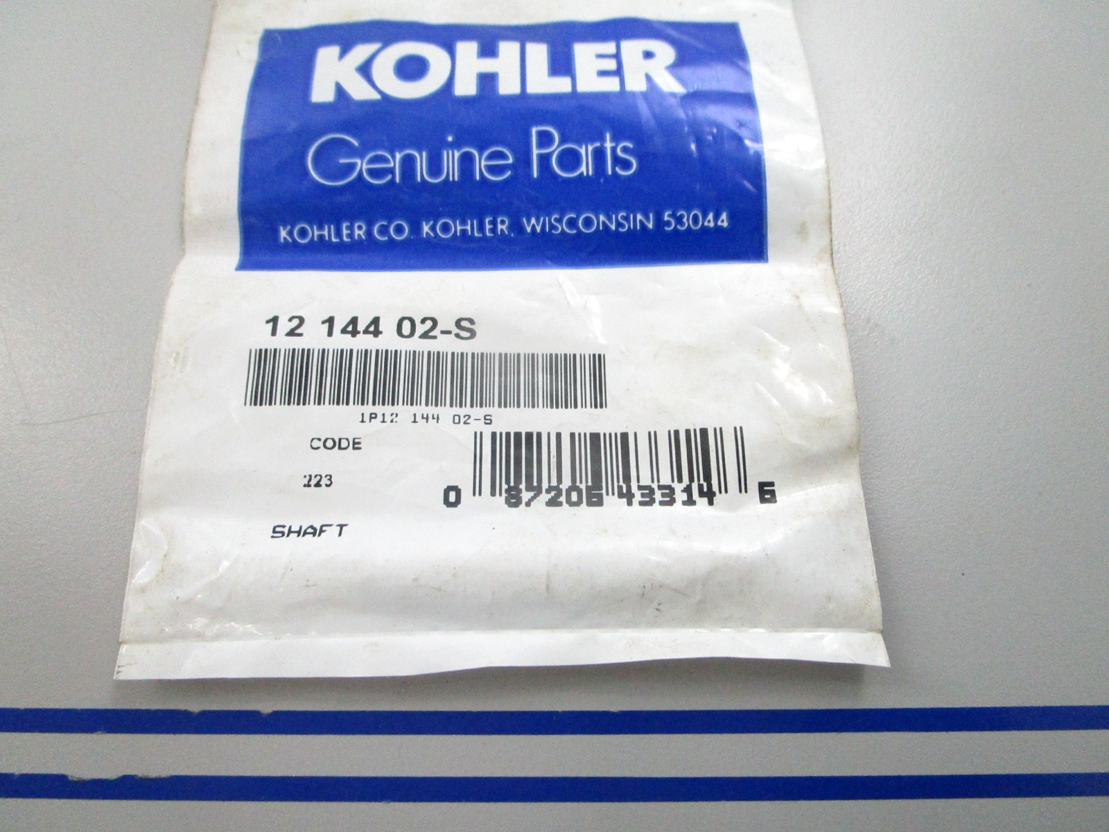 NEW OEM Kohler Shaft 12 144 02-S 0810