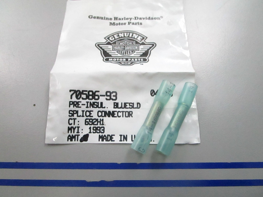 *NEW OEM* (LOT OF 2) 0810 Harley Davidson Blue Solid Splice Connector 70586-93