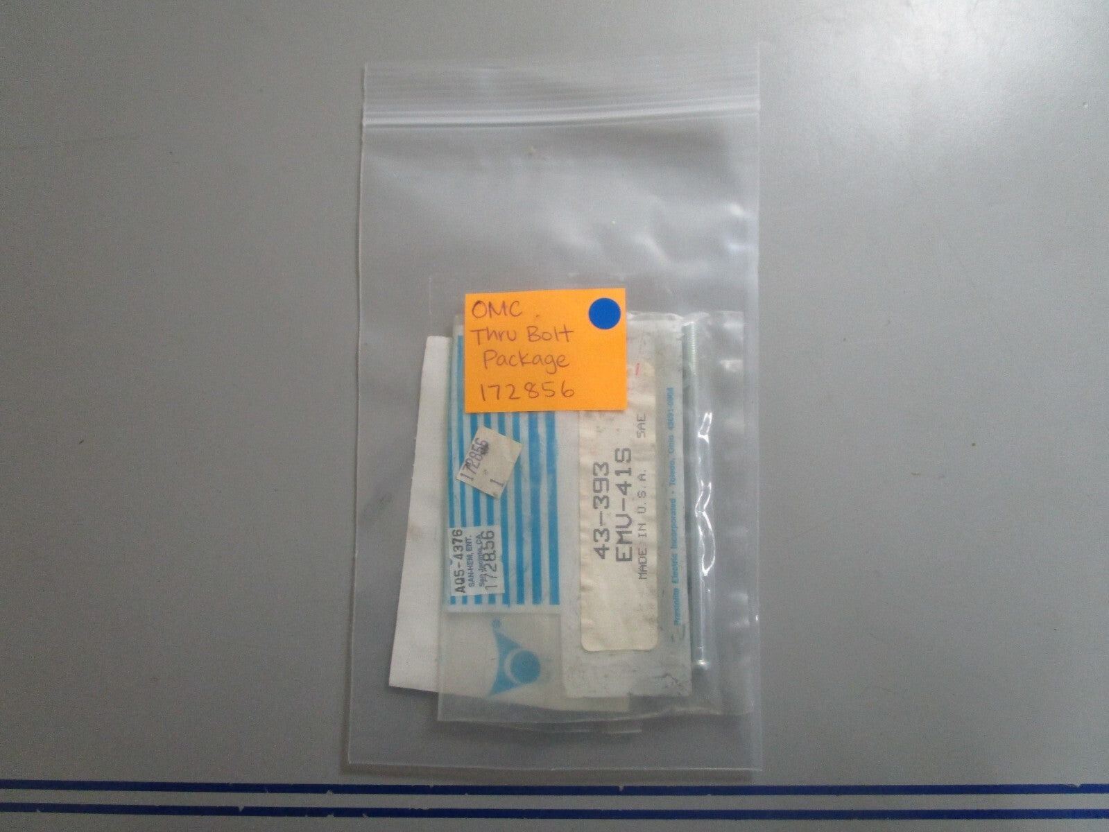 *NEW OEM* 0810 OMC Johnson Evinrude Thru Bolt Package 172856 0172856