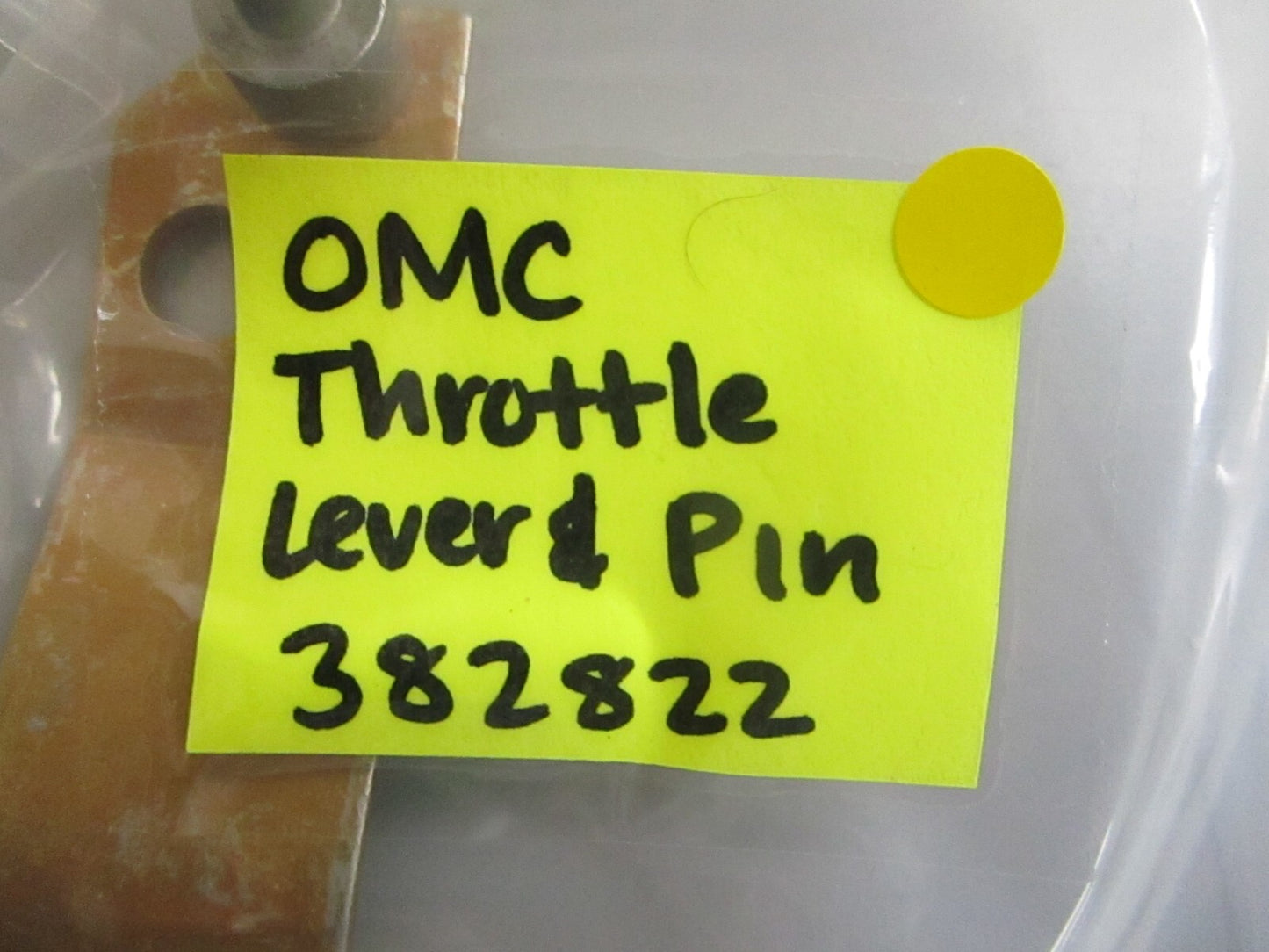 *NEW OEM* 0810 OMC Johnson Evinrude Throttle Lever & Pin 382822 0382822