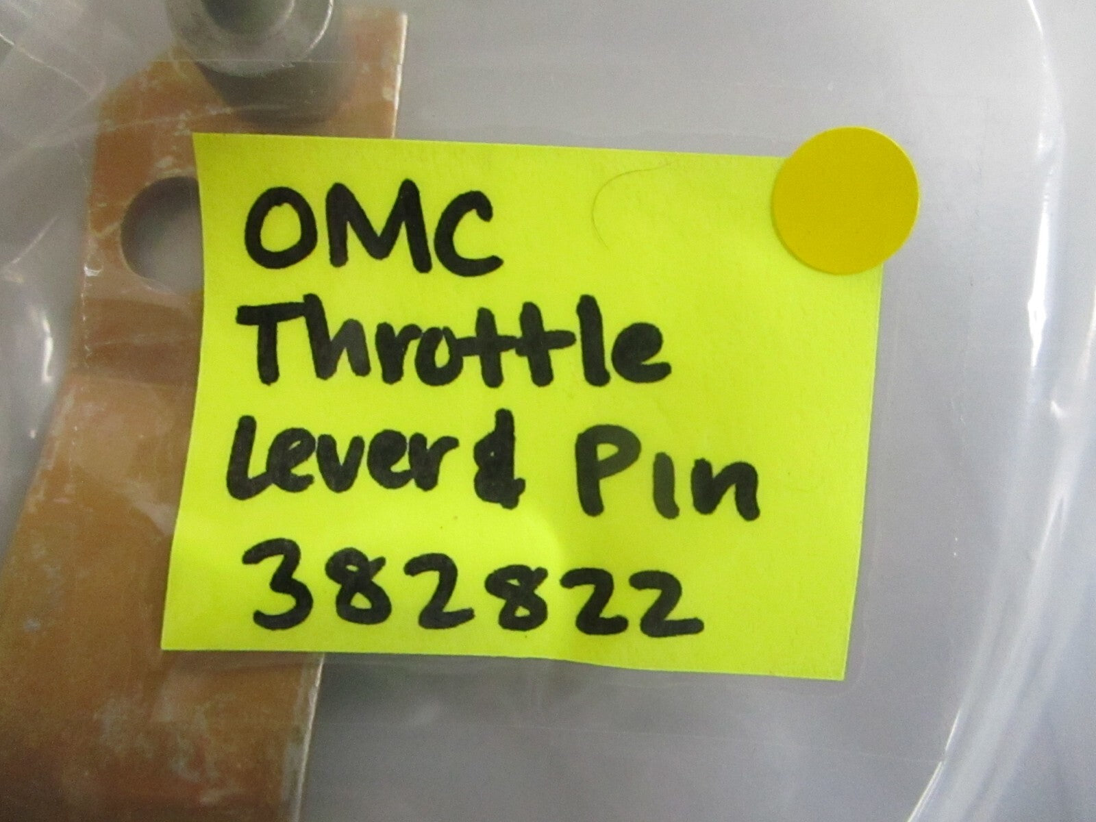 *NEW OEM* 0810 OMC Johnson Evinrude Throttle Lever & Pin 382822 0382822