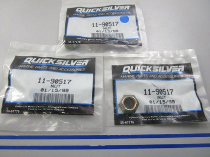 NEW OEM (LOT OF 3) 11-90517 Mercury Quicksilver Nut 0810