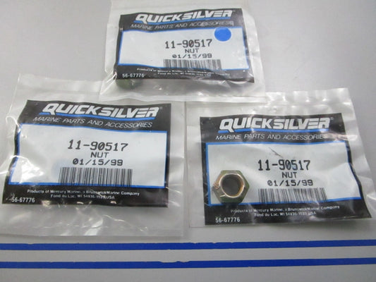 NEW OEM (LOT OF 3) 11-90517 Mercury Quicksilver Nut 0810