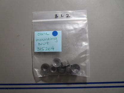 *NEW OEM* (LOT OF 2) 0810 OMC Johnson Evinrude Mounting Nut 315204 0315204