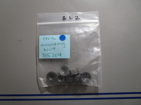 *NEW OEM* (LOT OF 2) 0810 OMC Johnson Evinrude Mounting Nut 315204 0315204