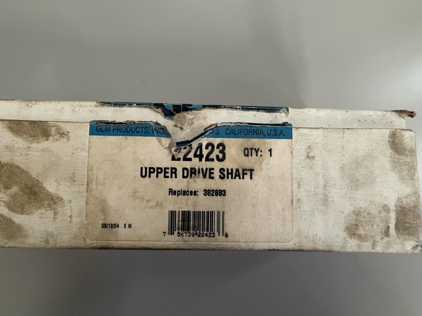 NEW 22423 GLM Marine Upper Drive Shaft Rep: 382883 OMC 0820