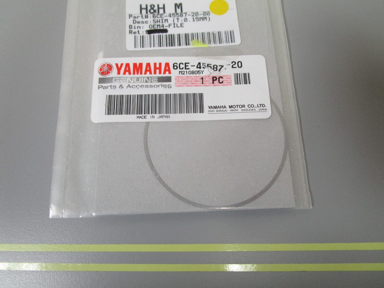 *NEW OEM* 0810 Yamaha (T:0.15MM) Shim 6CE-45587-20-00