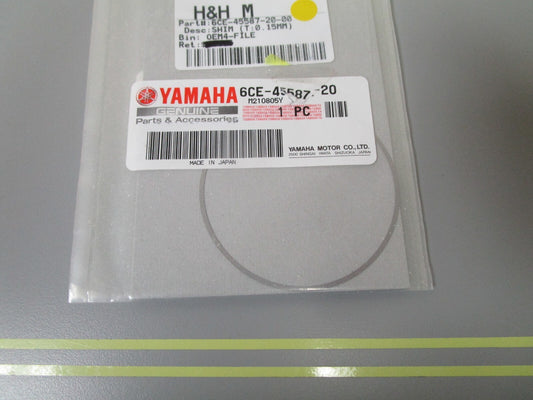 *NEW OEM* 0810 Yamaha (T:0.15MM) Shim 6CE-45587-20-00