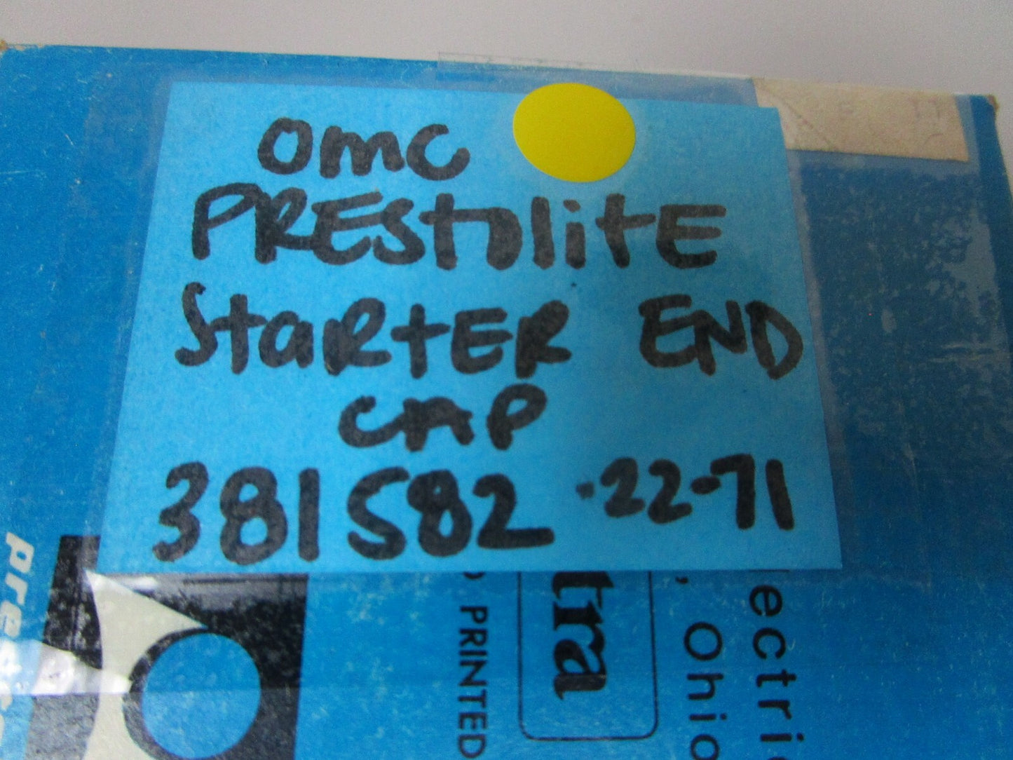 *NEW OEM* 0810 OMC Prestolite Starter End Cap 381582 22-71