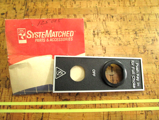 *NEW OEM* 0750 OMC Johnson Evinrude IGNITION SWITCH BEZEL 125005 0125005