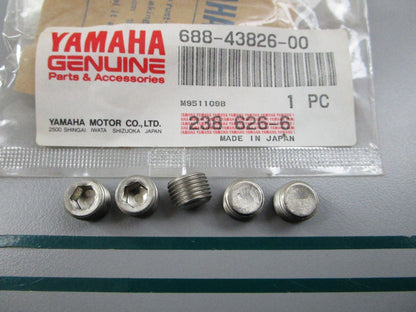 NEW OEM (LOT OF 5) 688-43826-00-00 Yamaha Taper Screw Plug 0810