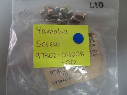 *NEW OEM* (LOT OF 10) 0810 Yamaha Screw 97802-04008-00