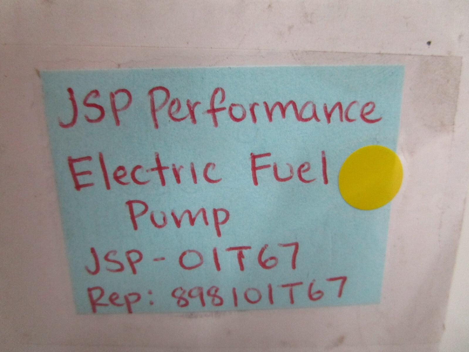 *NEW* 0820 JSP Performance Electric Fuel Pump JSP-01T67 Replaces: 898101T67