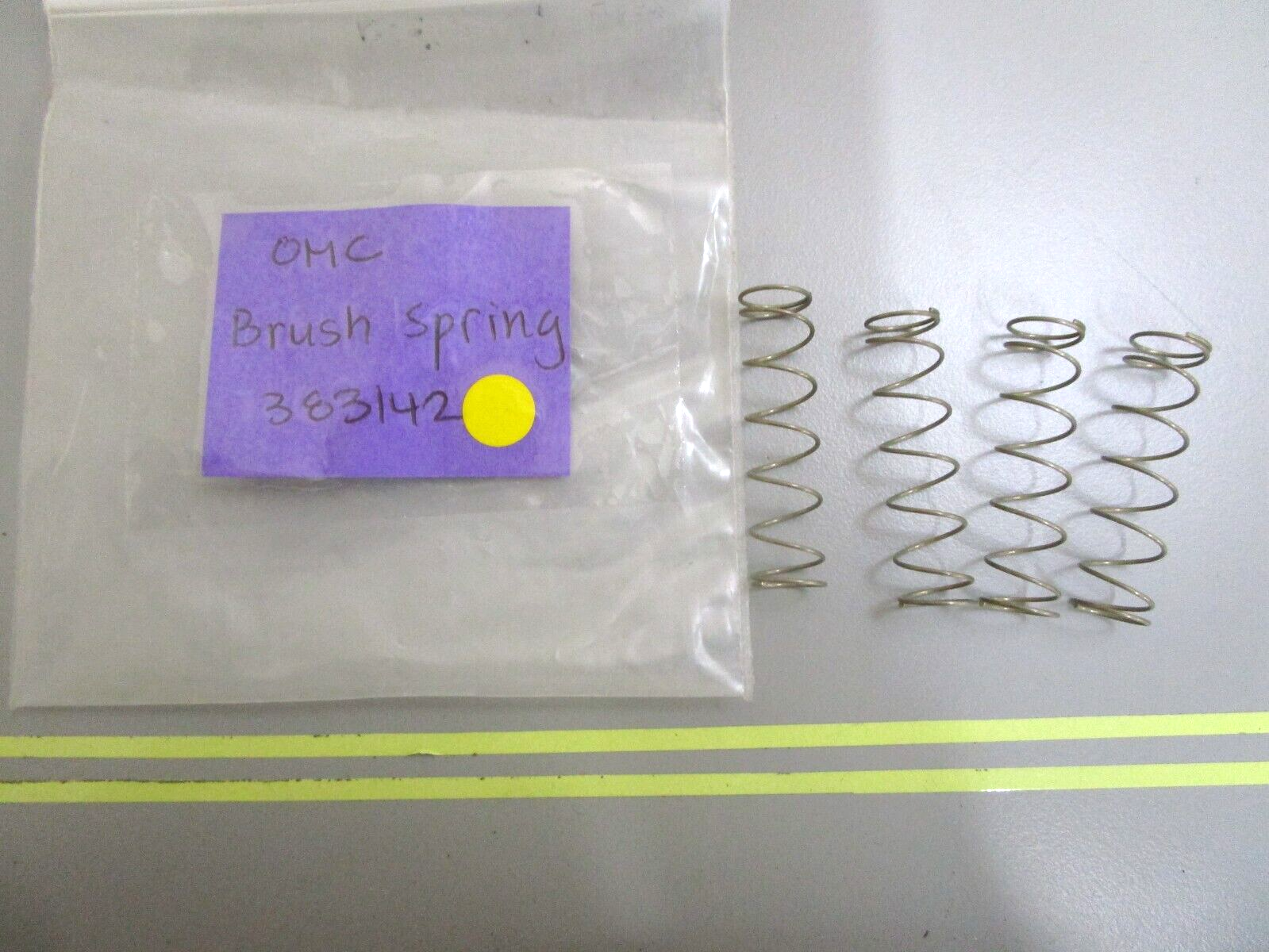 *NEW OEM* (LOT OF 4) 0750 OMC Johnson Evinrude BRUSH SPRING 383142 0383142