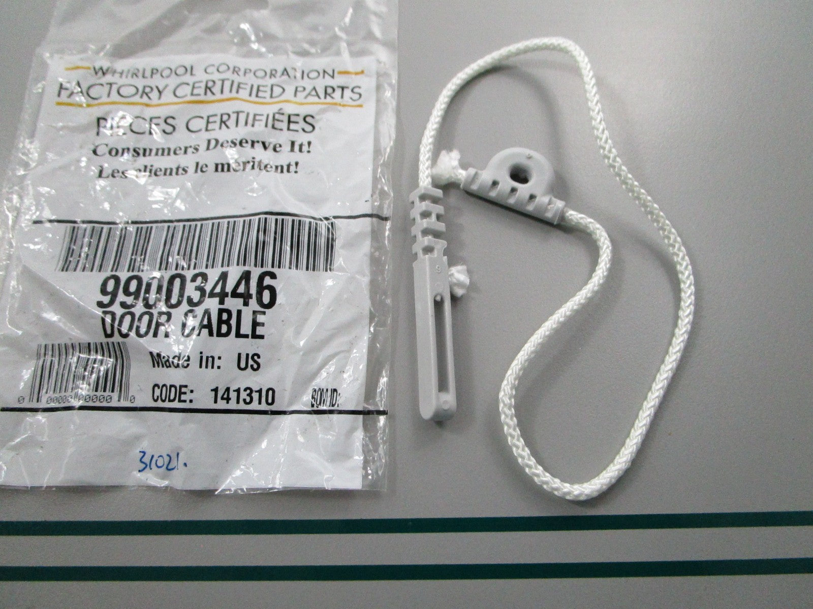 NEW OEM 99003446 Whirlpool Dishwasher Door Cable 0810