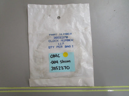 *NEW OEM* 0810 OMC Johnson Evinrude .004 Shim 3852370