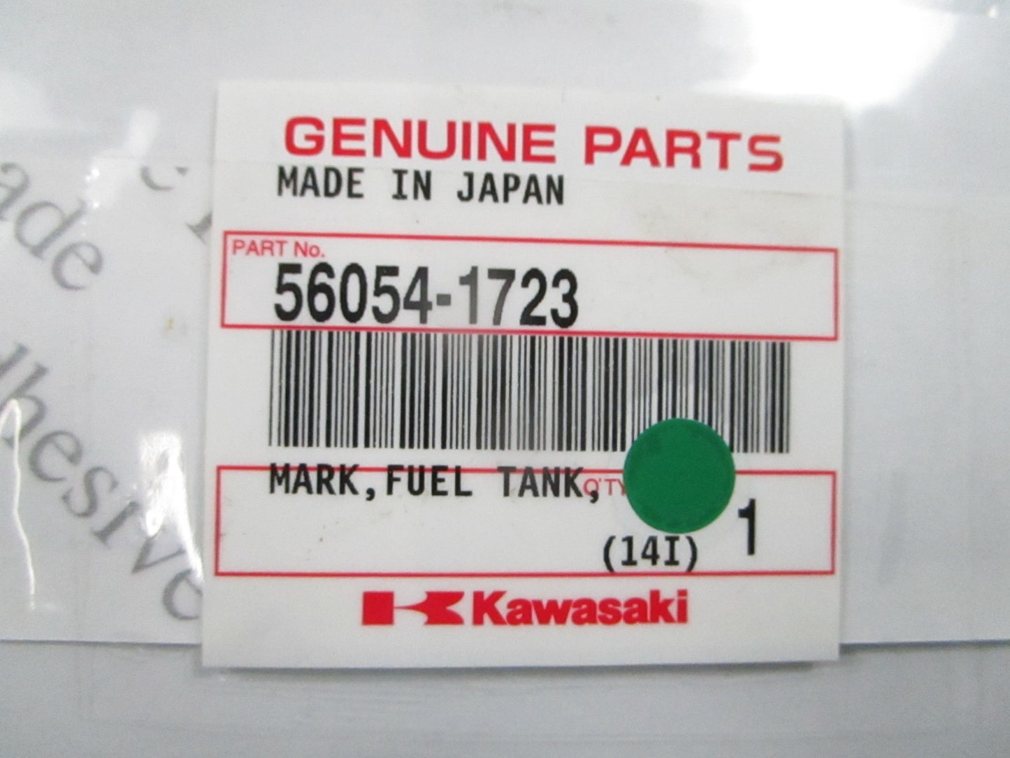 NEW OEM 56054-1723 Kawasaki Fuel Tank Mark 0810