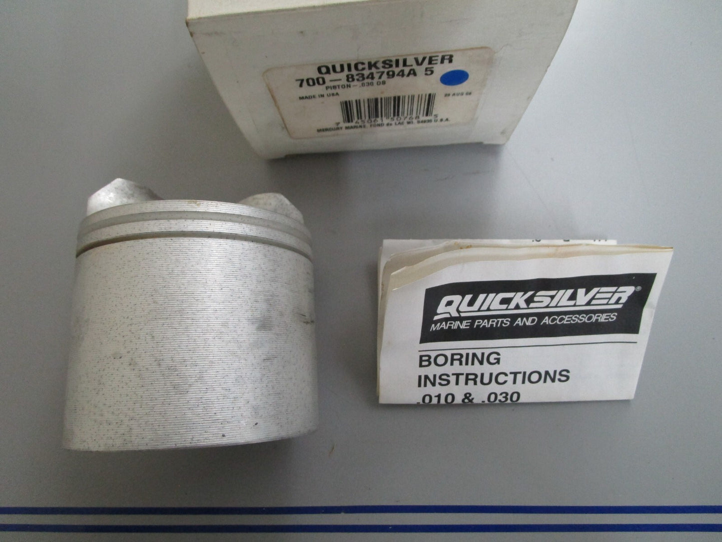 *NEW OEM* 0820 Mercury Quicksilver .030 OS Piston 700-834794A5