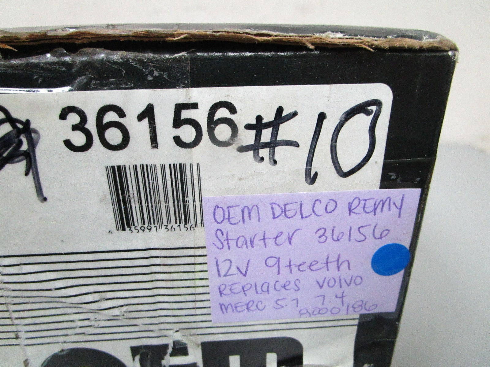 NEW 36156 Replaces: Volvo Mercury 5.7L 7.4L OEM Delco Remy 12V 9T Starter 0720