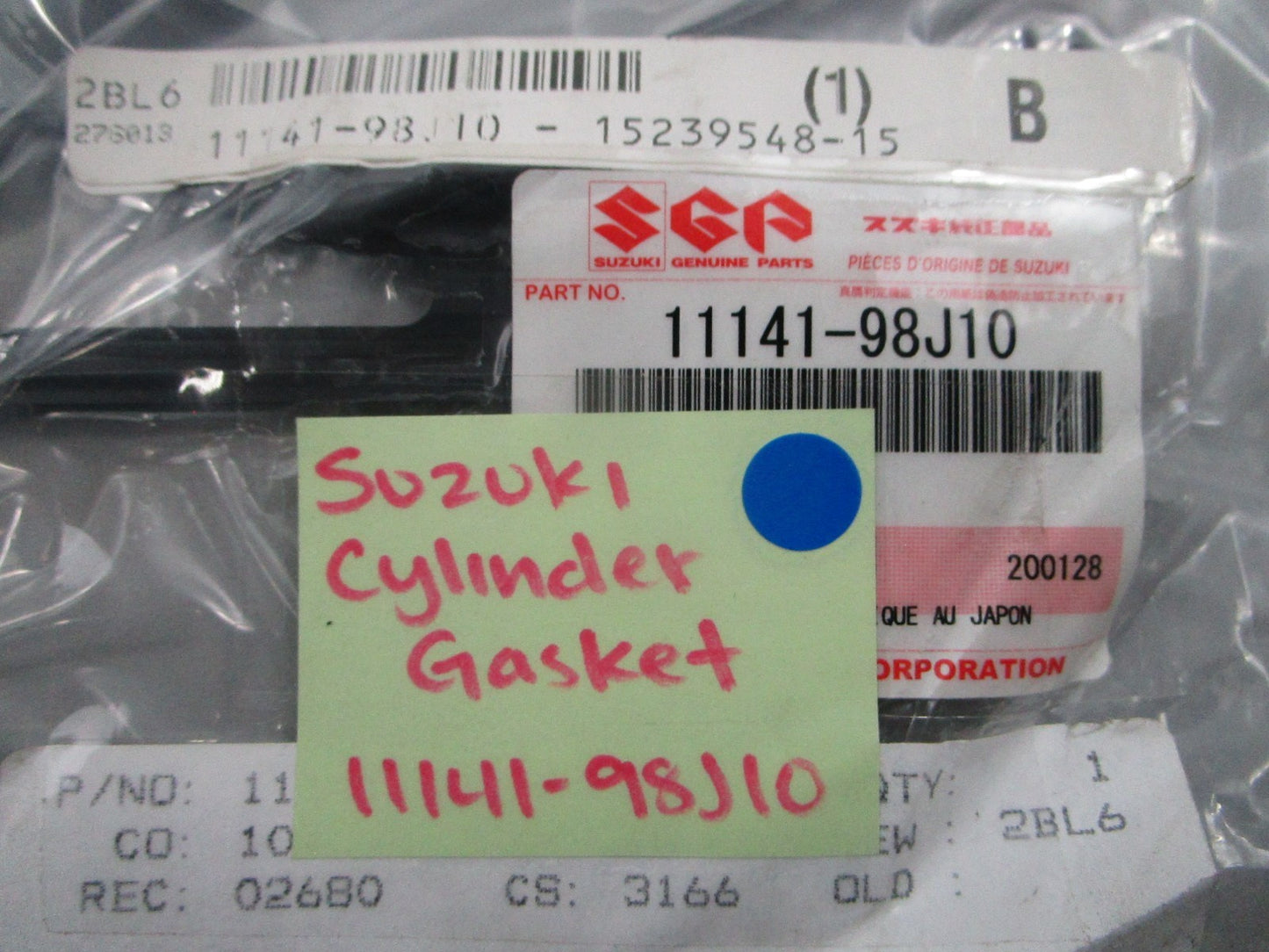 *NEW OEM* 0810 Suzuki Cylinder Gasket 11141-98J10